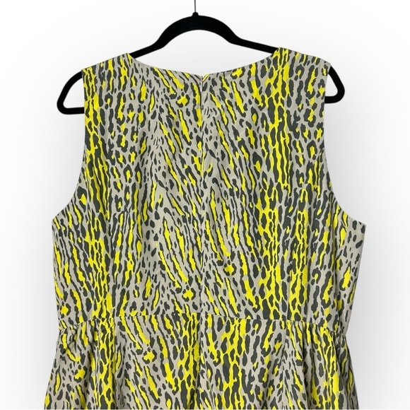 Gap Sleeveless Grey & Neon Leopard Dress 16 - Picture 4 of 9